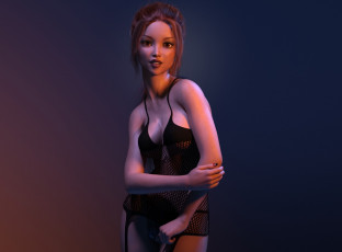 Картинка 3д+графика люди+ people фон девушка взгляд