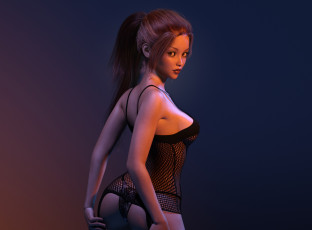 Картинка 3д+графика люди+ people фон взгляд девушка