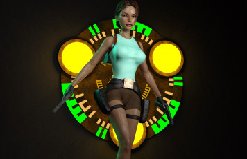 Картинка 3д+графика фантазия+ fantasy tomb raider 4ever фон взгляд девушка