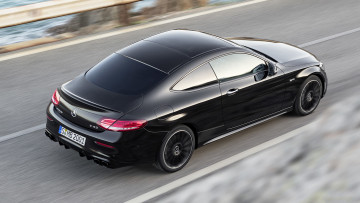 Картинка mercedes-benz+amg+c43+coupe+4matic+night+package+2019 автомобили mercedes-benz c43 coupe 4matic night amg carbon package 2019