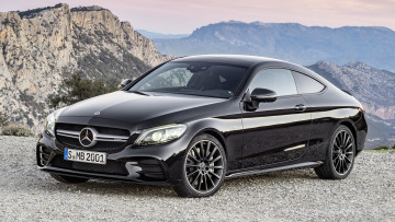 Картинка mercedes-benz+amg+c43+coupe+4matic+night+package+2019 автомобили mercedes-benz c43 coupe 4matic night amg carbon package 2019