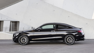 Картинка mercedes-benz+amg+c43+coupe+4matic+night+package+2019 автомобили mercedes-benz c43 coupe 4matic night amg carbon package 2019