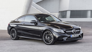 Картинка mercedes-benz+amg+c43+coupe+4matic+night+package+2019 автомобили mercedes-benz c43 coupe 4matic night amg carbon package 2019