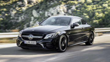 Картинка mercedes-benz+amg+c43+coupe+4matic+night+package+2019 автомобили mercedes-benz c43 coupe 4matic night amg carbon package 2019