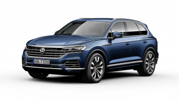 обоя volkswagen touareg 2019, автомобили, volkswagen, touareg, blue, 2019