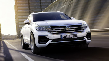 обоя volkswagen touareg r-line 2019, автомобили, volkswagen, белый, 2019, r-line, touareg