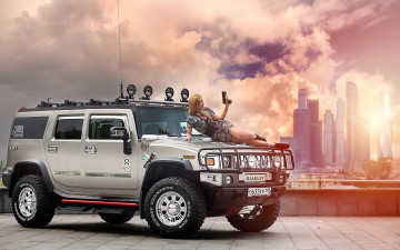 обоя автомобили, -авто с девушками, hummer, h1