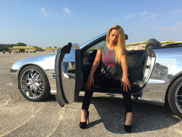 Обои картинки фото автомобили, -авто с девушками, mercedes