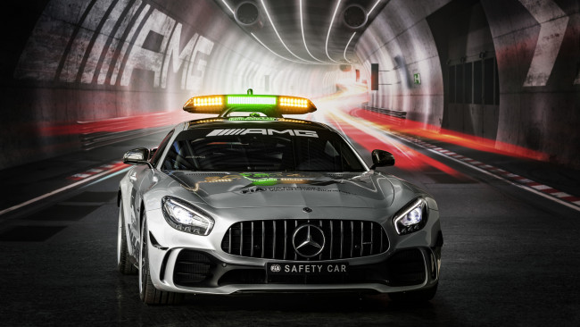 Обои картинки фото mercedes-benz amg gt-r formula-1 safety car 2018, автомобили, полиция, amg, 2018, car, safety, formula-1, mercedes-benz, gt-r