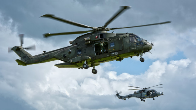 Обои картинки фото merlin, авиация, вертолёты, вертушка