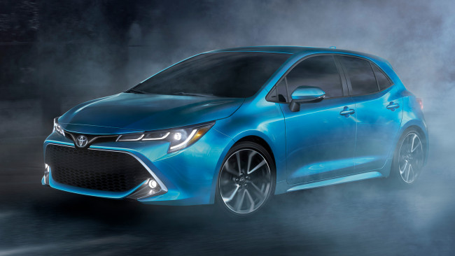 Обои картинки фото toyota corolla hatchback 2019, автомобили, toyota, 2019, hatchback, corolla