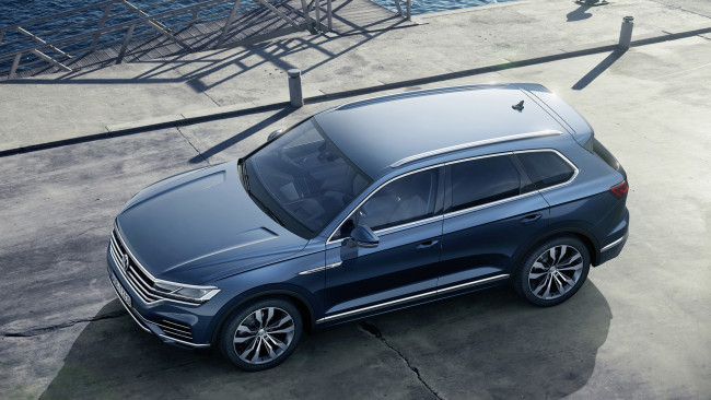 Обои картинки фото volkswagen touareg 2019, автомобили, volkswagen, blue, 2019, touareg
