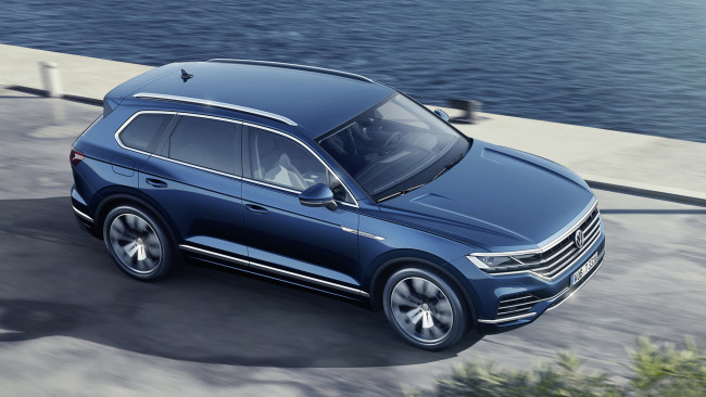 Обои картинки фото volkswagen touareg 2019, автомобили, volkswagen, blue, 2019, touareg