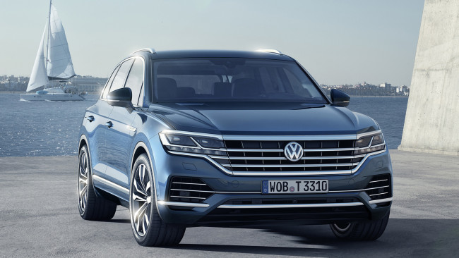 Обои картинки фото volkswagen touareg 2019, автомобили, volkswagen, blue, 2019, touareg