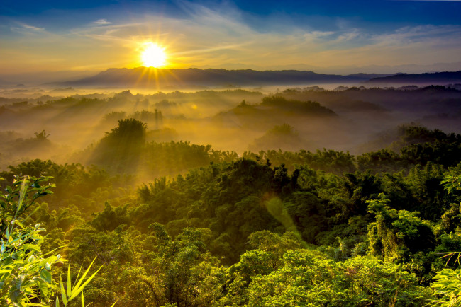 Обои картинки фото природа, восходы, закаты, простор