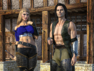 Картинка 3д+графика люди+ people девушка взгляд фон