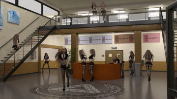 Картинка 3д+графика люди+ people фон взгляд девушки