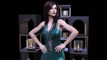 Картинка 3д+графика люди+ people фон взгляд девушка