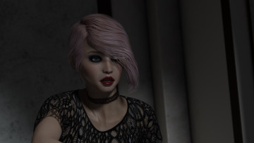 Картинка 3д+графика портрет+ portraits девушка фон взгляд