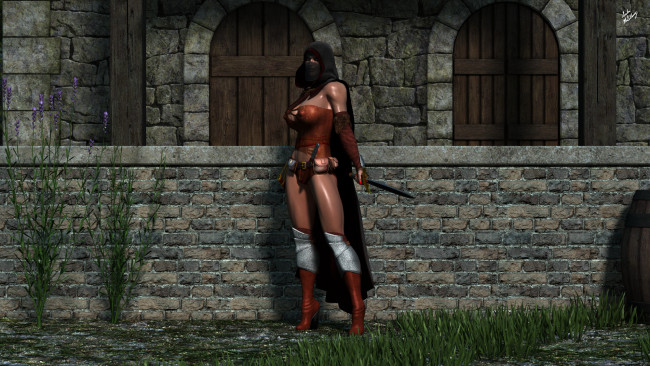 Обои картинки фото 3д графика, фантазия , fantasy, девушка, взгляд, фон