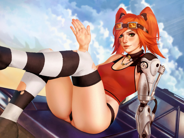 Обои картинки фото borderlands, видео игры, девушка, фон, взгляд, рука