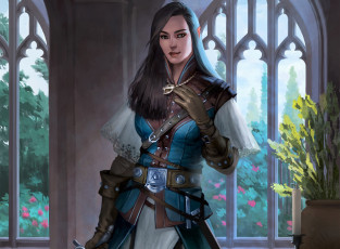 Картинка видео+игры pathfinder +wrath+of+the+righteous девушка кулон окна