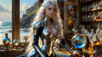 Картинка фэнтези девушки нейросети графика нейроарт ai art нейронные сети рисунки нейро искусство нейрографика graphics neuroart neural networks drawings neuro neurography