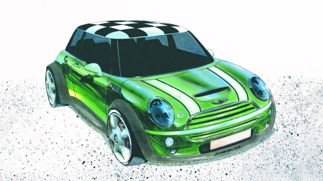 Обои картинки фото 295774, рисованное, авто, мото, автомобиль