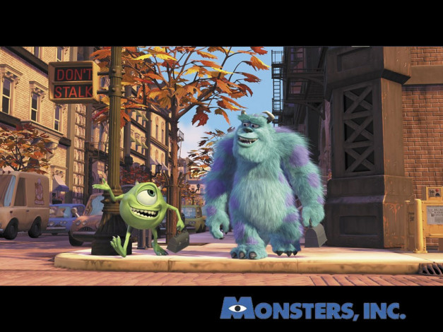 Обои картинки фото мультфильмы, monsters, inc