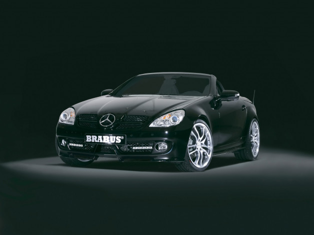Обои картинки фото 2008, brabus, mercedes, benz, slk, автомобили