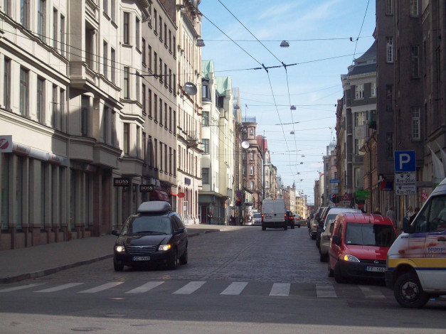 Обои картинки фото рига, улица, тербатас, тартусская, города, латвия