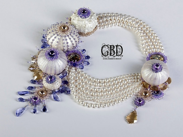 Обои картинки фото гузель, бакеева, сладкие, сны, разное, украшения, аксессуары, веера, аметист, ракушки