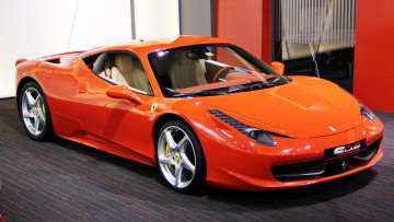 Картинка ferrari 458 italia автомобили выставки уличные фото спортивные италия s p a гоночные