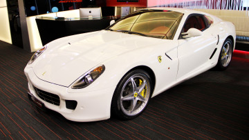 Картинка ferrari 599 gtb fiorano автомобили выставки уличные фото s p a гоночные спортивные италия