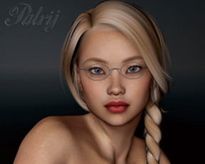 Картинка 3д+графика портрет+ portraits фон взгляд девушка