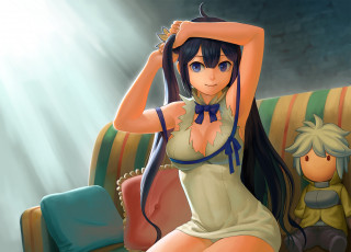 Картинка аниме danmachi брюнетка девушка арт lasterk hestia