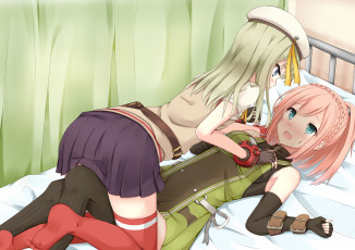 Картинка аниме god+eater erina der vogelweid форма комната девушки tsuchikure кепка ремни daiba kanon кровать косичка браслет платье ленты