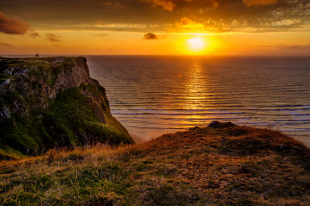 Картинка природа восходы закаты заря горизонт тучи океан