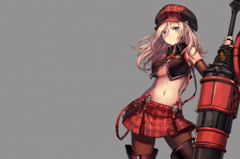 Картинка аниме god+eater шляпа подтяжки юбка торп сапоги воин оружие девушка alisa ilinichina amiella momoko