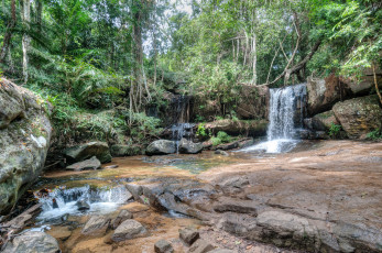 Картинка природа водопады водопад река лес