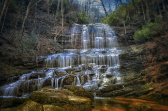 Картинка природа водопады водопад река лес