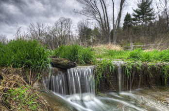 Картинка природа водопады река лес водопад
