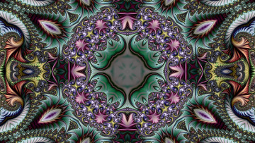 Картинка 3д+графика фракталы+ fractal цвета фон узор