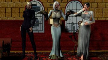 Картинка видео+игры dark+heresy девушки киборг фон взгляд