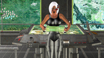 Картинка видео+игры dark+heresy киборг фон взгляд девушка