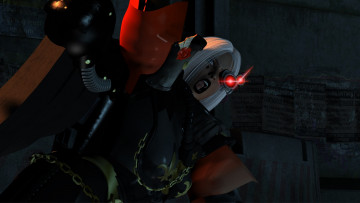 Картинка видео+игры dark+heresy киборг фон взгляд девушка