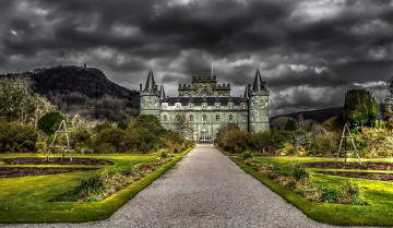 Картинка castle города -+дворцы +замки +крепости сумрак тучи замок парк