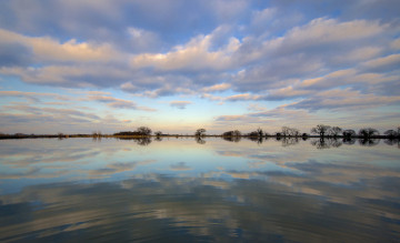 Картинка природа реки озера озеро отражение дерево небо облака