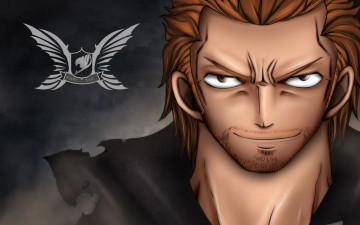 Картинка fairy+tail аниме лицо взгляд фон логотип мужчина