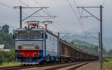 Картинка техника электровозы локомотив состав рельсы дорога железная